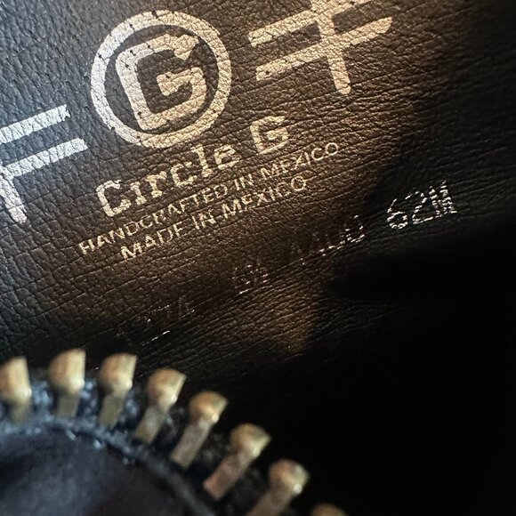 Circle G Ankle Booties Dark Grey Zipper Detail Boots Leather Size 6.5 Women's - Picture 11 of 12